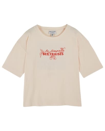 Emile & Ida - Tee shirt imprime - Creme (ida-daisy3)