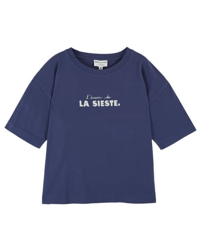 Emile & Ida - Tee shirt imprime - Marine (ida-daisy1)