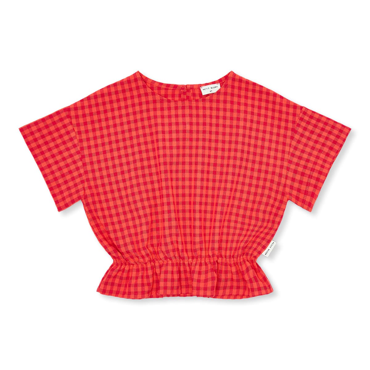 Petit Blush - Blouse elastic waist - Check red