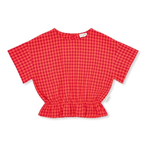 Petit Blush - Blouse elastic waist - Check red