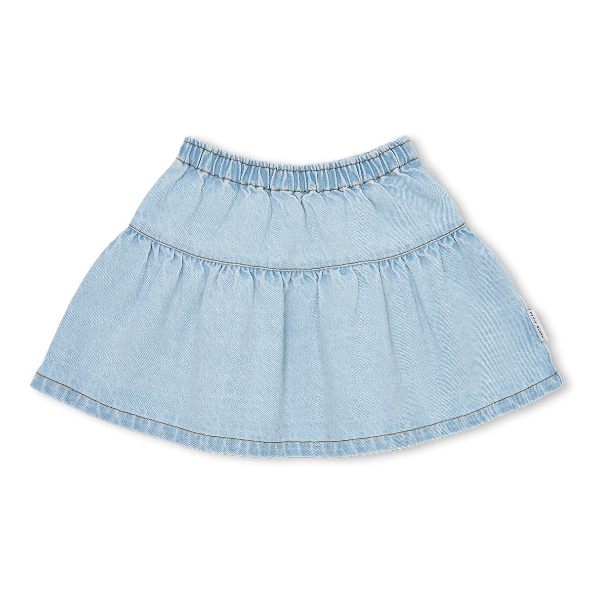 Petit Blush - Jeans ruffle skirt - Washed light blue