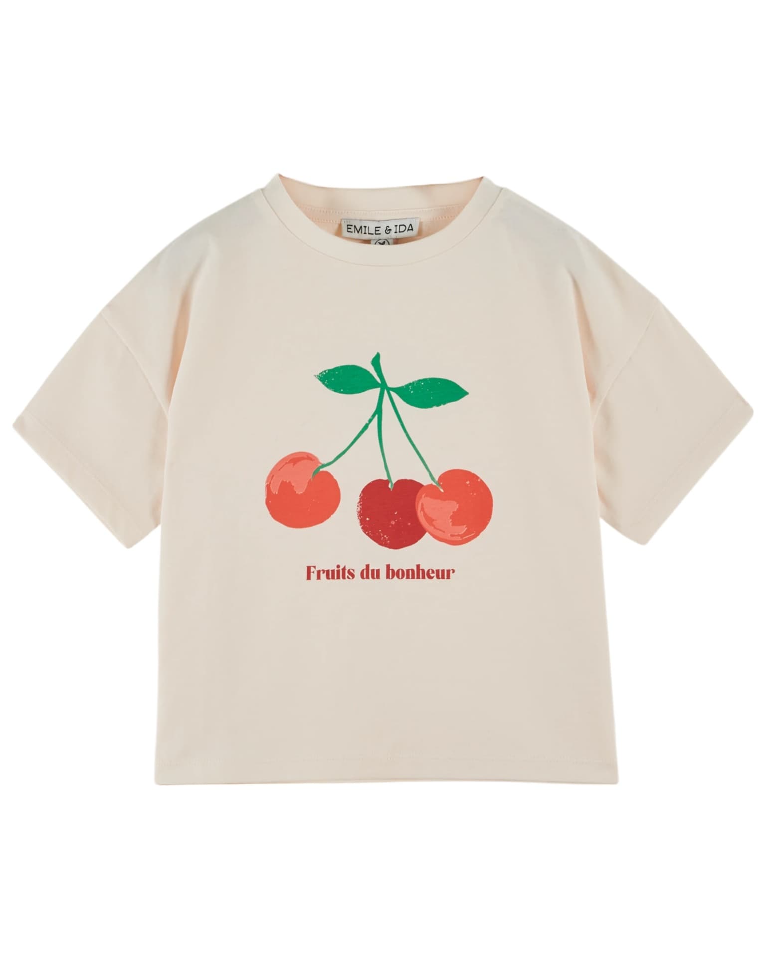 Emile & Ida - Tee shirt imprime place fruit - Creme (ad015)