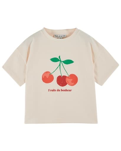 Emile & Ida - Tee shirt imprime place fruit - Creme (ad015)